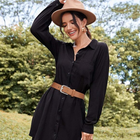 Women Leather Casual Belt for Jeans & Pants Adjustable Slim Waist Accessory - Picture 7 of 7